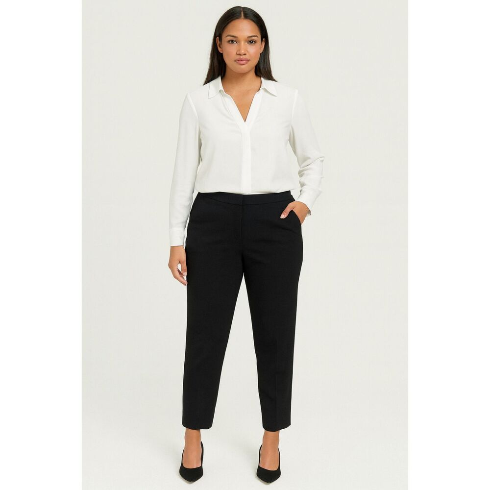 Vince Camuto Essential Straight Leg Trouser Pants Career Black 12